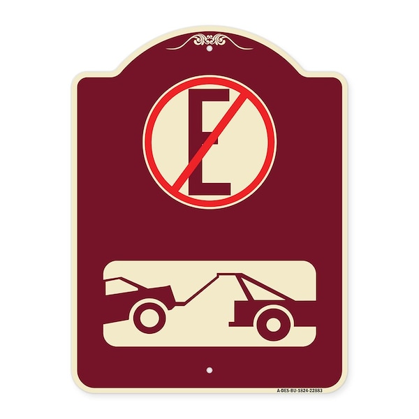 Spanish Parking Control No Estacionar Heavy-Gauge Aluminum Architectural Sign, 24" H, BU-1824-22883